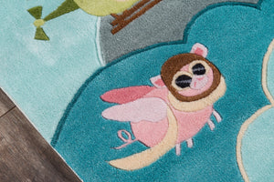 Momeni Lil Mo Whimsy LMJ10 Hand Tufted Contemporary Novelty Indoor Area Rug Sky 8' x 10' LMOJULMJ10SKY80A0