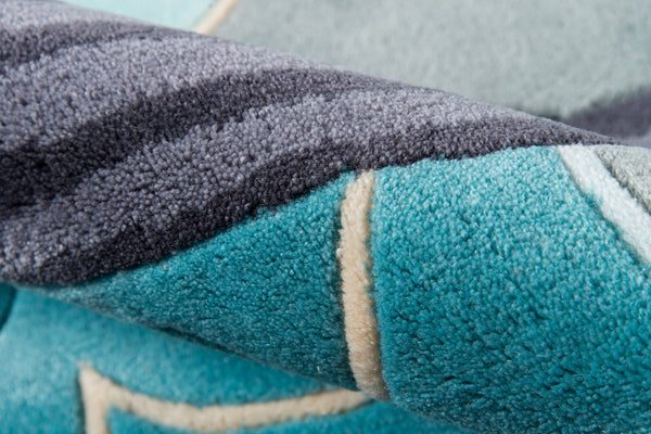 Momeni Lil Mo Whimsy LMJ10 Hand Tufted Contemporary Novelty Indoor Area Rug Sky 8' x 10' LMOJULMJ10SKY80A0