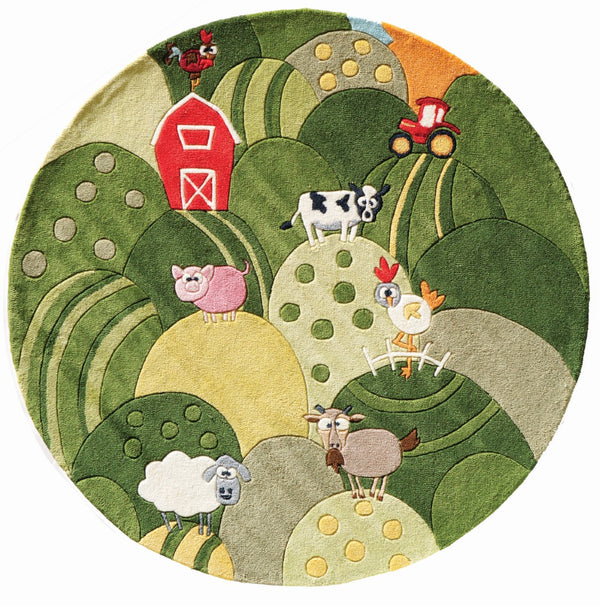 Momeni Lil Mo Whimsy LMJ11 Hand Tufted Contemporary Novelty Indoor Area Rug Grass 8' x 10' LMOJULMJ11GRS80A0