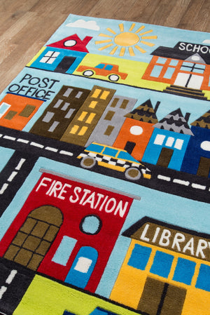 Momeni Lil Mo Whimsy LMJ12 Hand Tufted Contemporary Novelty Indoor Area Rug Town 8' x 10' LMOJULMJ12TOW80A0
