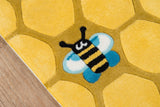 Momeni Lil Mo Whimsy LMJ15 Hand Tufted Contemporary Novelty Indoor Area Rug Honeycomb Gold 8' x 10' LMOJULMJ15HCG80A0