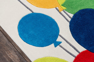 Momeni Lil Mo Whimsy LMJ16 Hand Tufted Contemporary Novelty Indoor Area Rug Multi Balloons 8' x 10' LMOJULMJ16MBA80A0