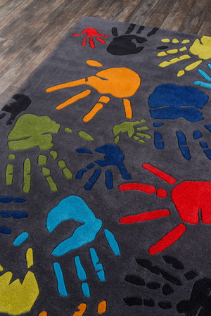 Momeni Lil Mo Whimsy LMJ17 Hand Tufted Contemporary Novelty Indoor Area Rug Grey 8' x 10' LMOJULMJ17GRY80A0