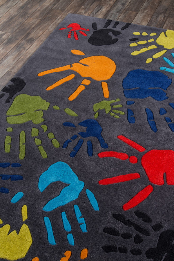 Momeni Lil Mo Whimsy LMJ17 Hand Tufted Contemporary Novelty Indoor Area Rug Grey 8' x 10' LMOJULMJ17GRY80A0