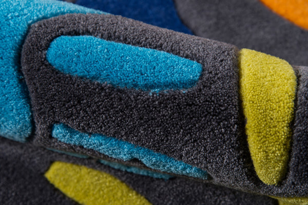 Momeni Lil Mo Whimsy LMJ17 Hand Tufted Contemporary Novelty Indoor Area Rug Grey 8' x 10' LMOJULMJ17GRY80A0