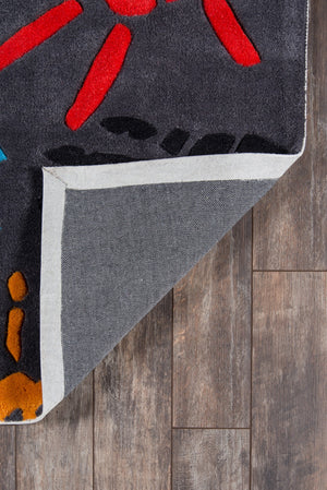 Momeni Lil Mo Whimsy LMJ17 Hand Tufted Contemporary Novelty Indoor Area Rug Grey 8' x 10' LMOJULMJ17GRY80A0