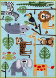 Momeni Lil Mo Whimsy LMJ19 Hand Tufted Contemporary Novelty Indoor Area Rug Blue 8' x 10' LMOJULMJ19BLU80A0