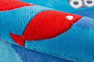 Momeni Lil Mo Whimsy LMJ21 Hand Tufted Contemporary Novelty Indoor Area Rug Blue 8' x 10' LMOJULMJ21BLU80A0