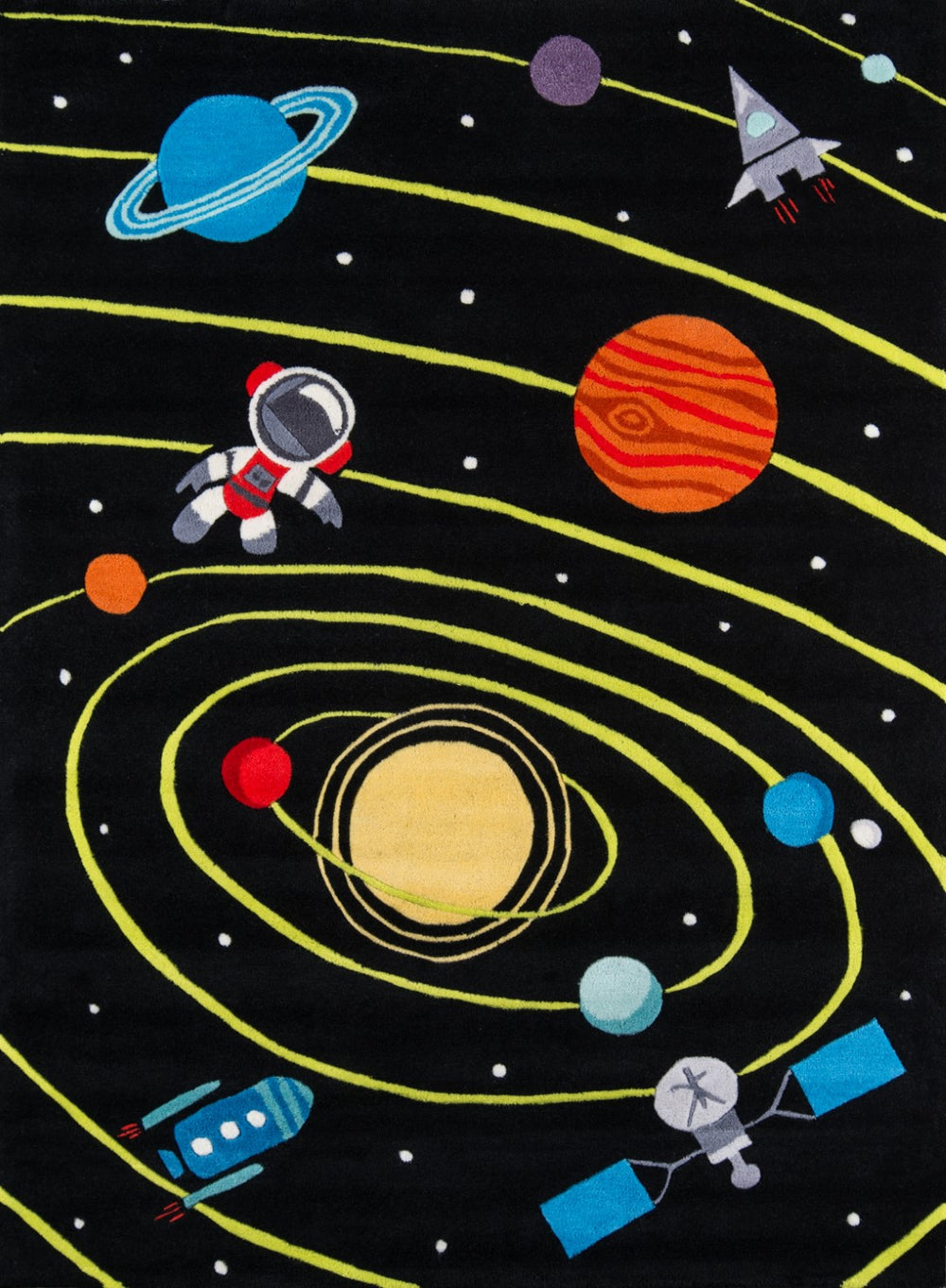 Momeni Lil Mo Whimsy LMJ22 Hand Tufted Contemporary Novelty Indoor Area Rug Black 8' x 10' LMOJULMJ22BLK80A0