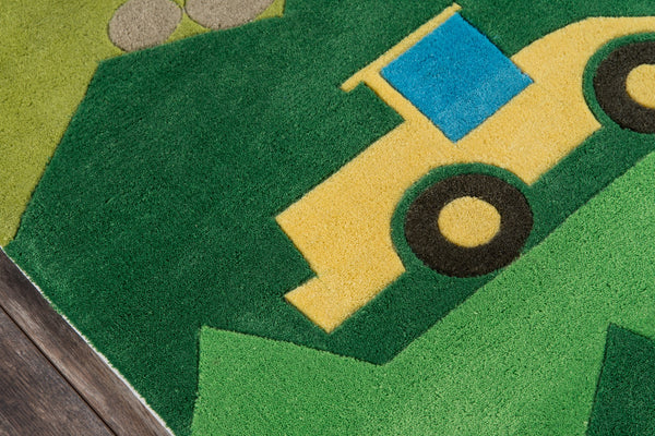 Momeni Lil Mo Whimsy LMJ24 Hand Tufted Contemporary Novelty Indoor Area Rug Green 8' x 10' LMOJULMJ24GRN80A0