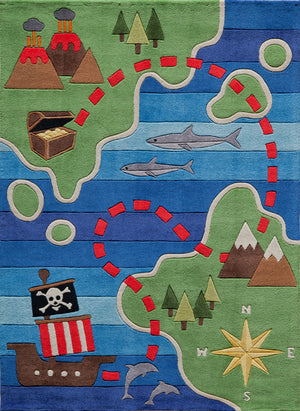 Momeni Lil Mo Whimsy LMJ25 Hand Tufted Contemporary Novelty Indoor Area Rug Multi 8' x 10' LMOJULMJ25MTI80A0