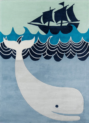 Momeni Lil Mo Whimsy LMJ27 Hand Tufted Contemporary Novelty Indoor Area Rug Multi Blue 8' x 10' LMOJULMJ27MBU80A0