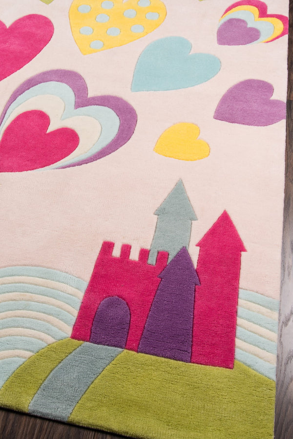 Momeni Lil Mo Whimsy LMJ28 Hand Tufted Contemporary Novelty Indoor Area Rug Pink 8' x 10' LMOJULMJ28PNK80A0