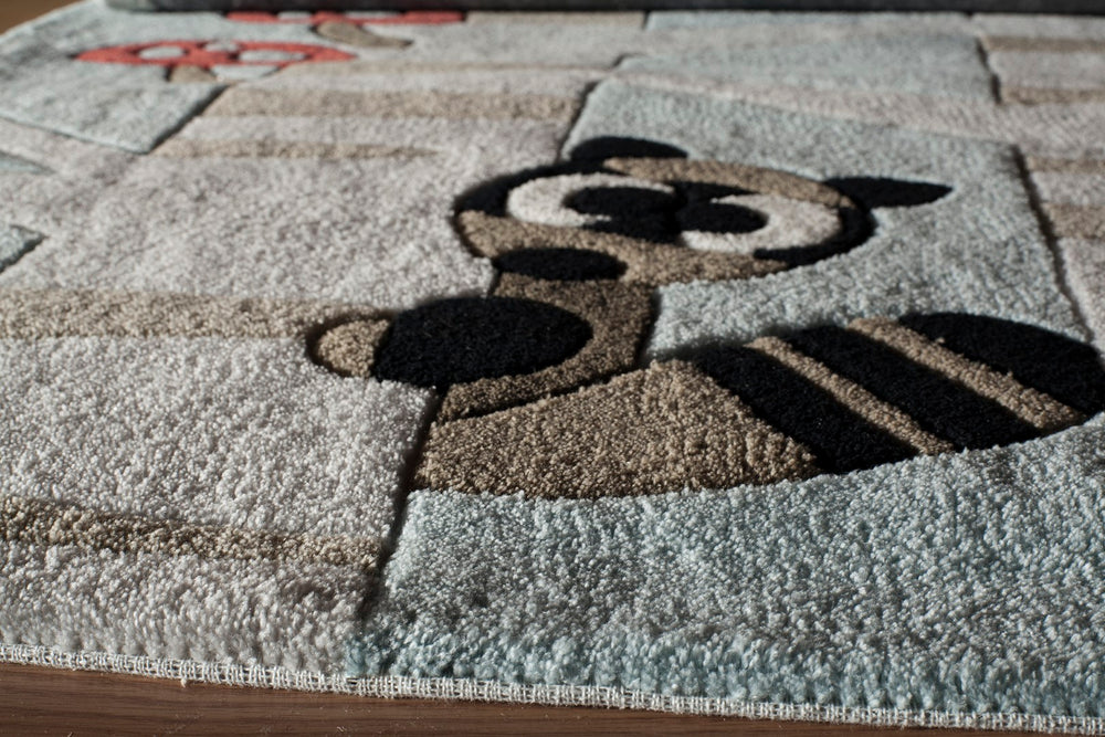 Momeni Lil Mo Whimsy LMJ29 Hand Tufted Contemporary Novelty Indoor Area Rug Light Blue 8' x 10' LMOJULMJ29LBL80A0