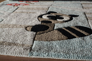 Momeni Lil Mo Whimsy LMJ29 Hand Tufted Contemporary Novelty Indoor Area Rug Light Blue 8' x 10' LMOJULMJ29LBL80A0