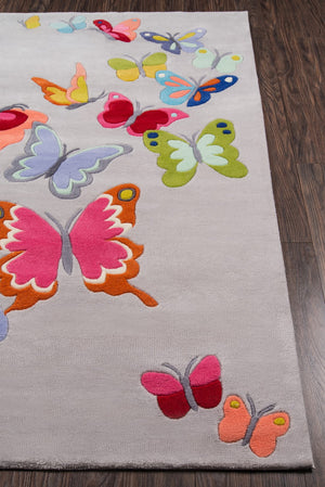 Momeni Lil Mo Whimsy LMJ32 Hand Tufted Contemporary Novelty Indoor Area Rug Grey 8' x 10' LMOJULMJ32GRY80A0