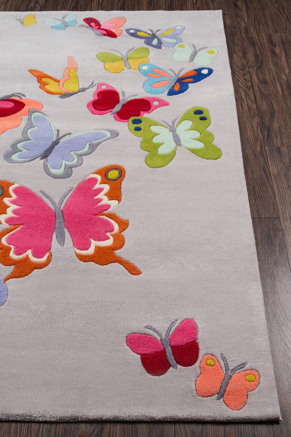 Momeni Lil Mo Whimsy LMJ32 Hand Tufted Contemporary Novelty Indoor Area Rug Grey 8' x 10' LMOJULMJ32GRY80A0