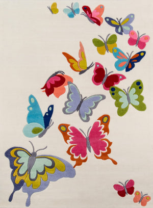 Momeni Lil Mo Whimsy LMJ32 Hand Tufted Contemporary Novelty Indoor Area Rug Ivory 8' x 10' LMOJULMJ32IVY80A0