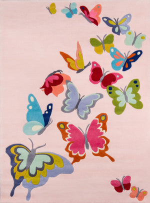 Momeni Lil Mo Whimsy LMJ32 Hand Tufted Contemporary Novelty Indoor Area Rug Pink 8' x 10' LMOJULMJ32PNK80A0