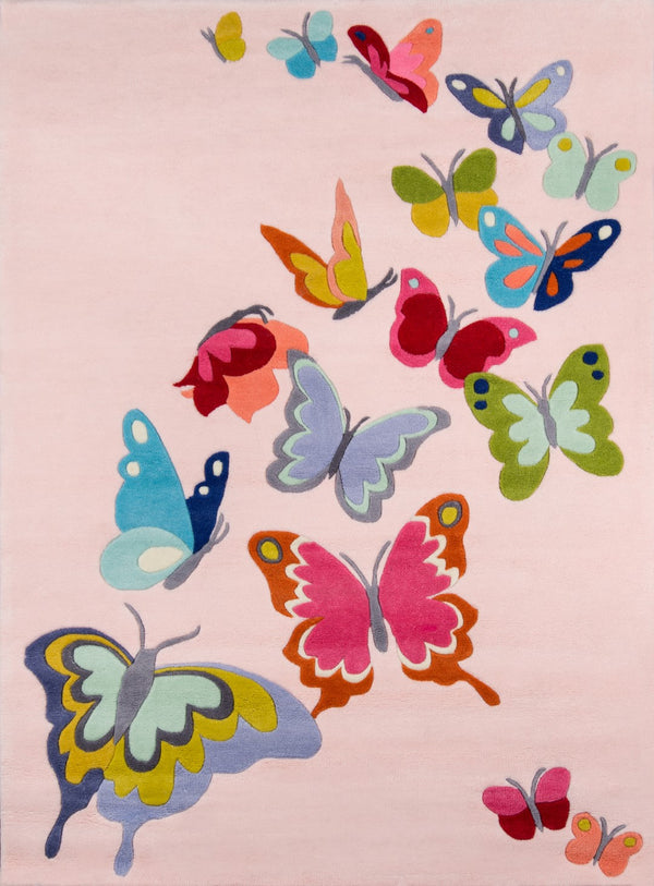 Momeni Lil Mo Whimsy LMJ32 Hand Tufted Contemporary Novelty Indoor Area Rug Pink 8' x 10' LMOJULMJ32PNK80A0