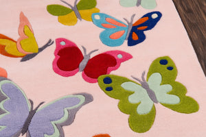 Momeni Lil Mo Whimsy LMJ32 Hand Tufted Contemporary Novelty Indoor Area Rug Pink 8' x 10' LMOJULMJ32PNK80A0