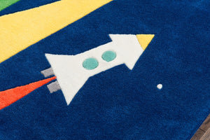 Momeni Lil Mo Whimsy LMJ33 Hand Tufted Contemporary Novelty Indoor Area Rug Navy 8' x 10' LMOJULMJ33NVY80A0