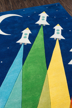 Momeni Lil Mo Whimsy LMJ33 Hand Tufted Contemporary Novelty Indoor Area Rug Navy 8' x 10' LMOJULMJ33NVY80A0