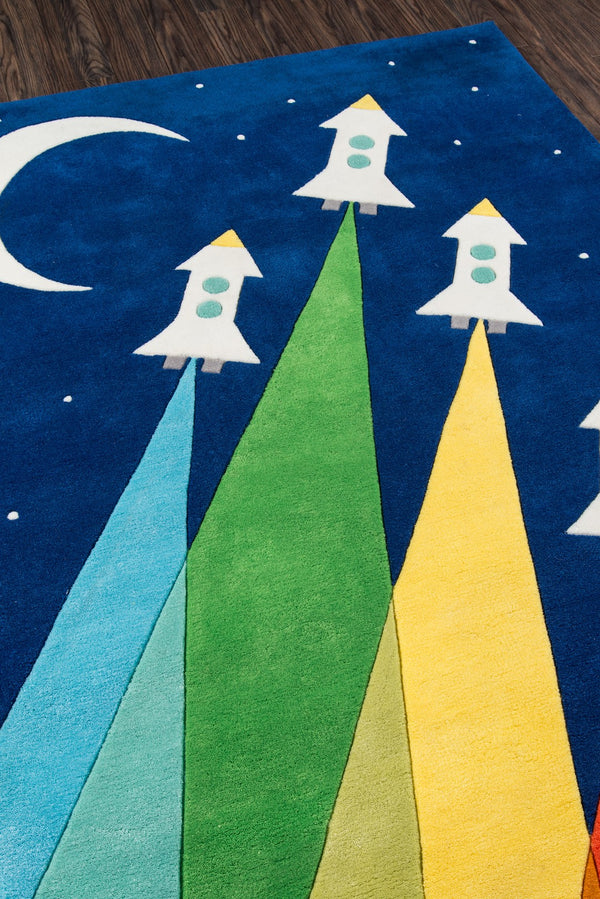 Momeni Lil Mo Whimsy LMJ33 Hand Tufted Contemporary Novelty Indoor Area Rug Navy 8' x 10' LMOJULMJ33NVY80A0