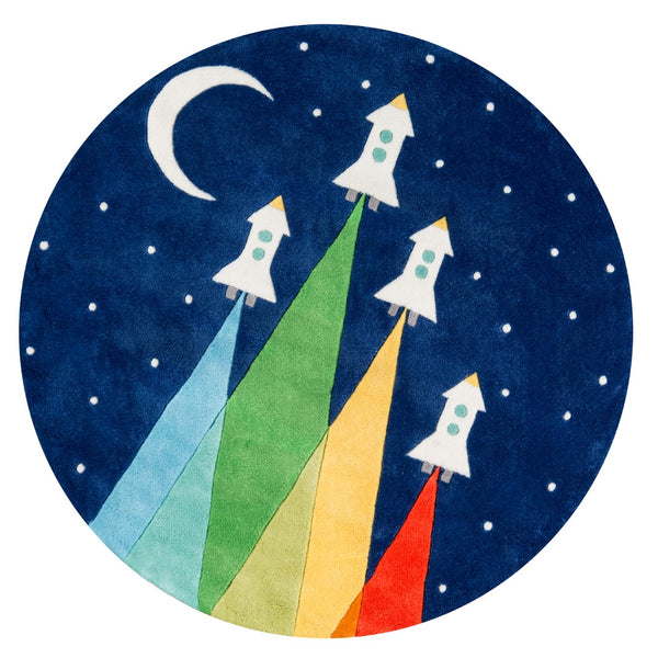 Momeni Lil Mo Whimsy LMJ33 Hand Tufted Contemporary Novelty Indoor Area Rug Navy 8' x 10' LMOJULMJ33NVY80A0