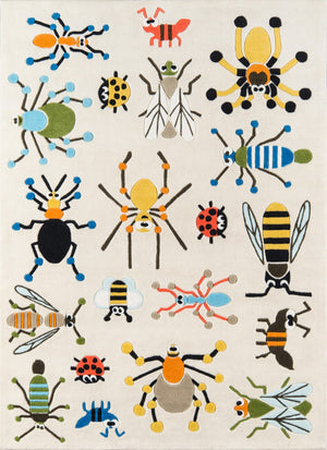 Momeni Lil Mo Whimsy LMJ35 Hand Tufted Contemporary Animal Print Indoor Area Rug Ivory 8' x 10' LMOJULMJ35IVY80A0