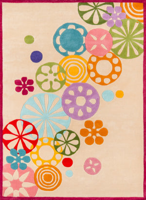 Momeni Lil Mo Hipster LMT-8 Hand Tufted Contemporary Novelty Indoor Area Rug Ivory 8' x 10' LMOTWLMT-8IVY80A0