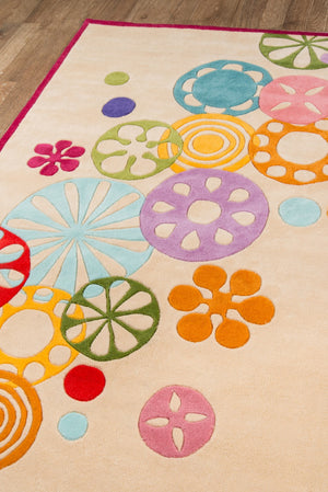 Momeni Lil Mo Hipster LMT-8 Hand Tufted Contemporary Novelty Indoor Area Rug Ivory 8' x 10' LMOTWLMT-8IVY80A0