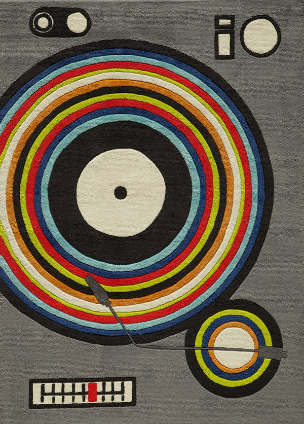 Momeni Lil Mo Hipster LMT12 Hand Tufted Contemporary Novelty Indoor Area Rug Grey 8' x 10' LMOTWLMT12GRY80A0