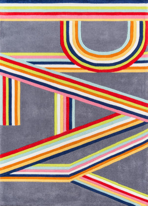 Momeni Lil Mo Hipster LMT14 Hand Tufted Contemporary Typographic Indoor Area Rug Pink 8' x 10' LMOTWLMT14PNK80A0