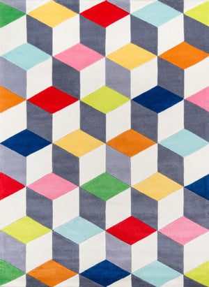 Momeni Lil Mo Hipster LMT15 Hand Tufted Contemporary Geometric Indoor Area Rug Multi 8' x 10' LMOTWLMT15MTI80A0