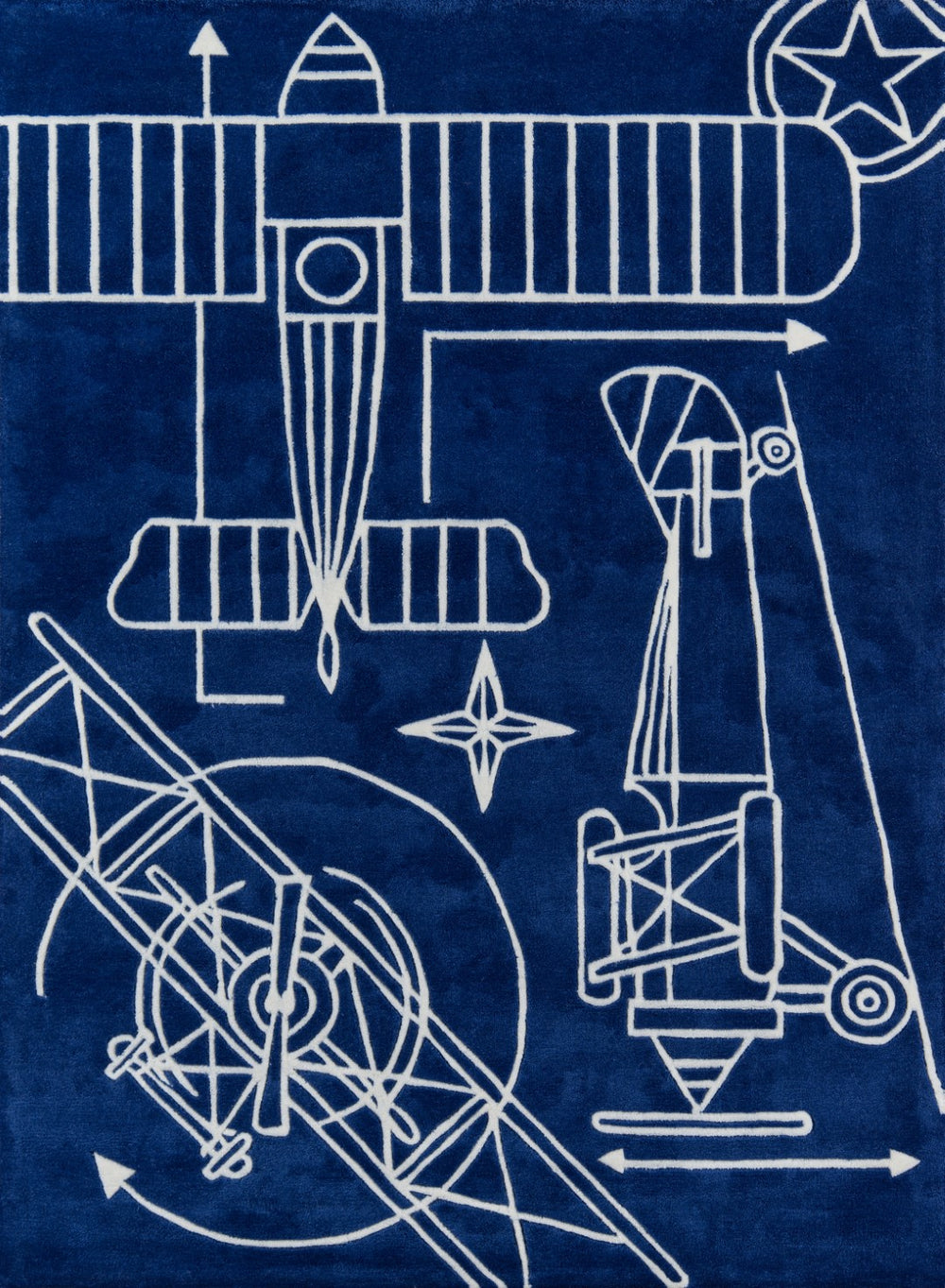 Momeni Lil Mo Hipster LMT16 Hand Tufted Contemporary Novelty Indoor Area Rug Navy 8' x 10' LMOTWLMT16NVY80A0