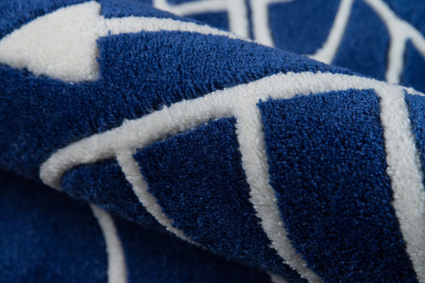 Momeni Lil Mo Hipster LMT16 Hand Tufted Contemporary Novelty Indoor Area Rug Navy 8' x 10' LMOTWLMT16NVY80A0