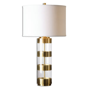 Uttermost Angora Brushed Brass Table Lamp