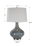 Uttermost Celinda Blue Gray Glass Lamp