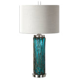 Uttermost Almanzora Blue Glass Lamp