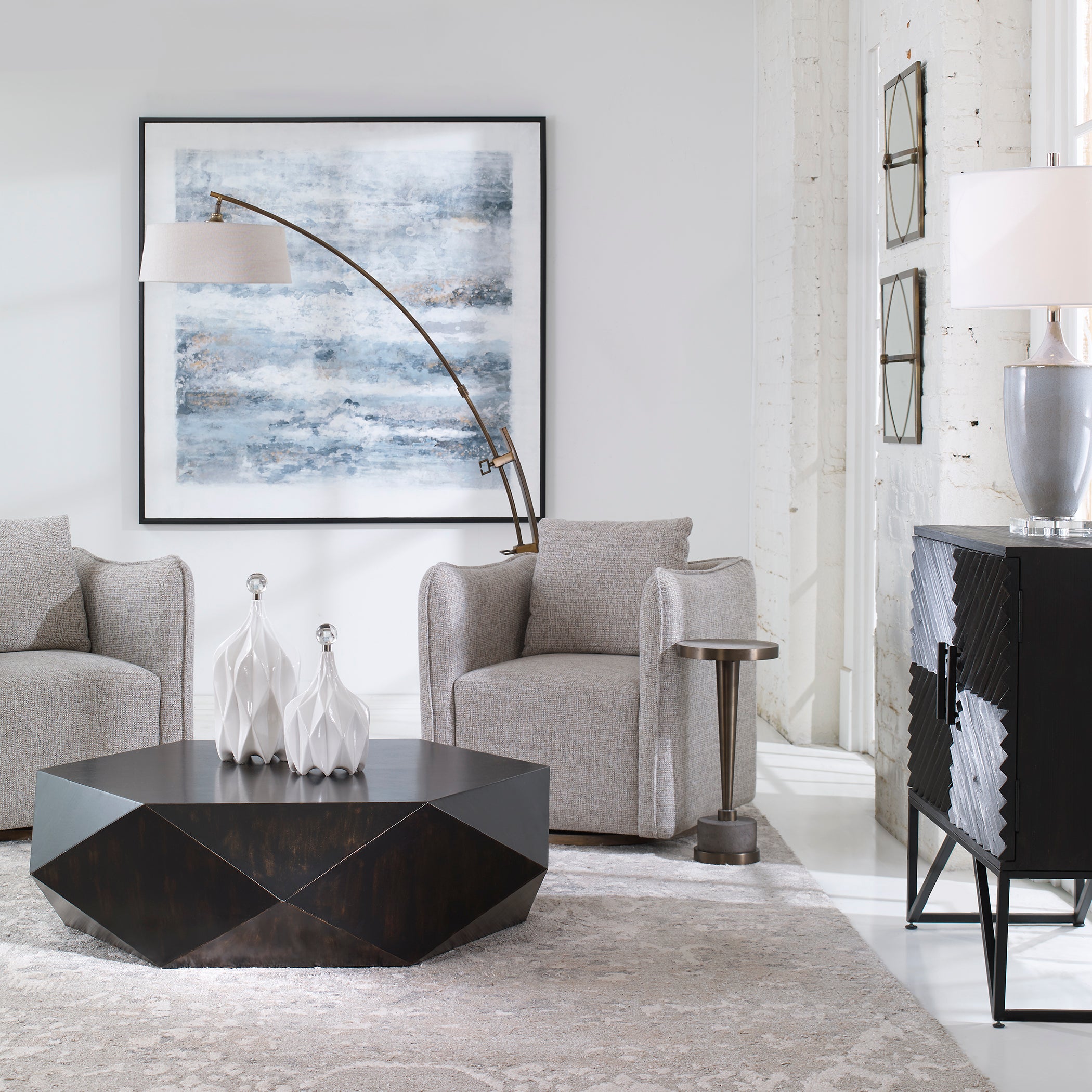 Uttermost Calogero Arc Floor Lamp - Thumbnail 3