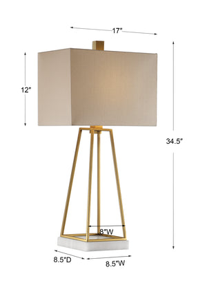 Uttermost Mackean Metallic Gold Lamp