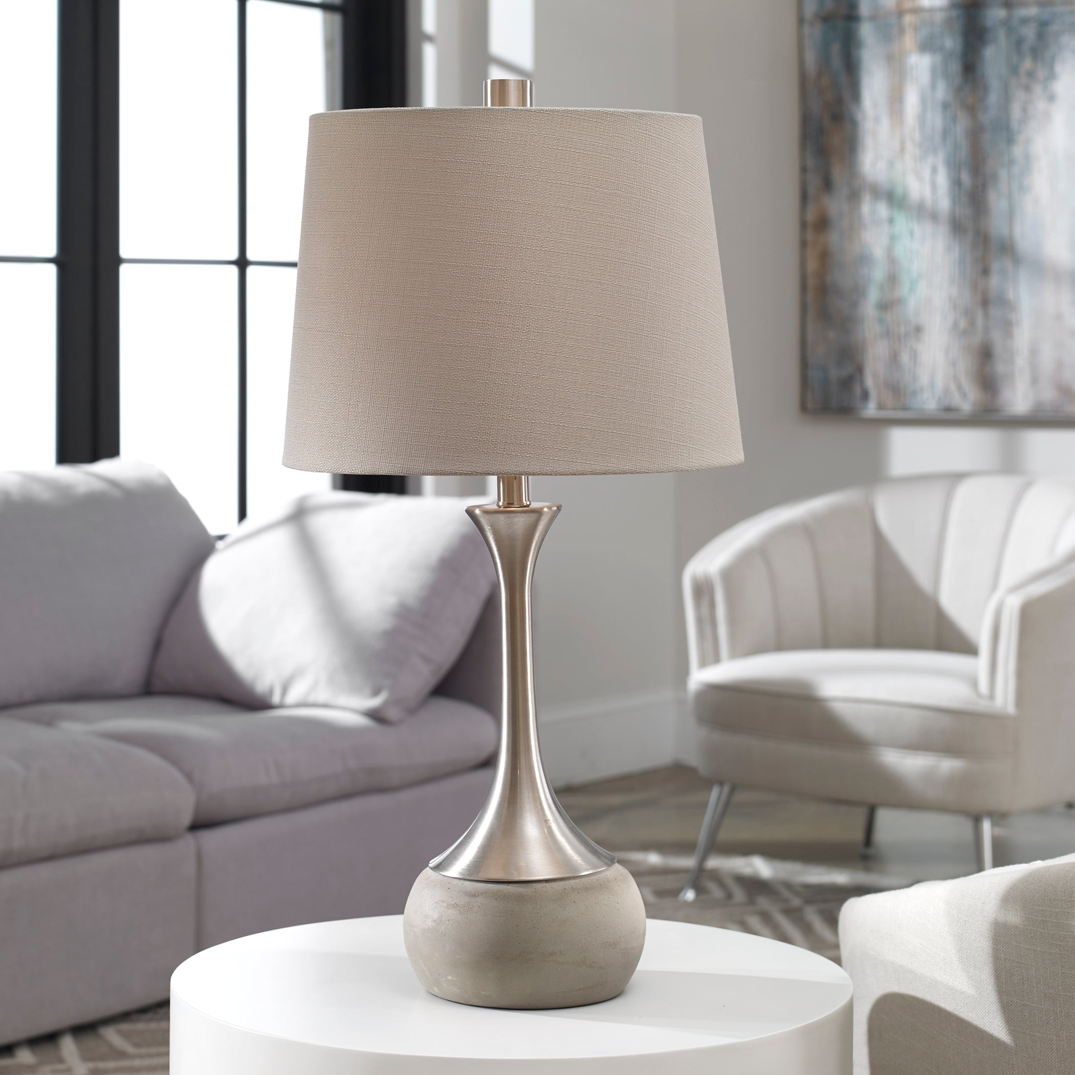 Uttermost Niah Brushed Nickel Lamp - Thumbnail 3