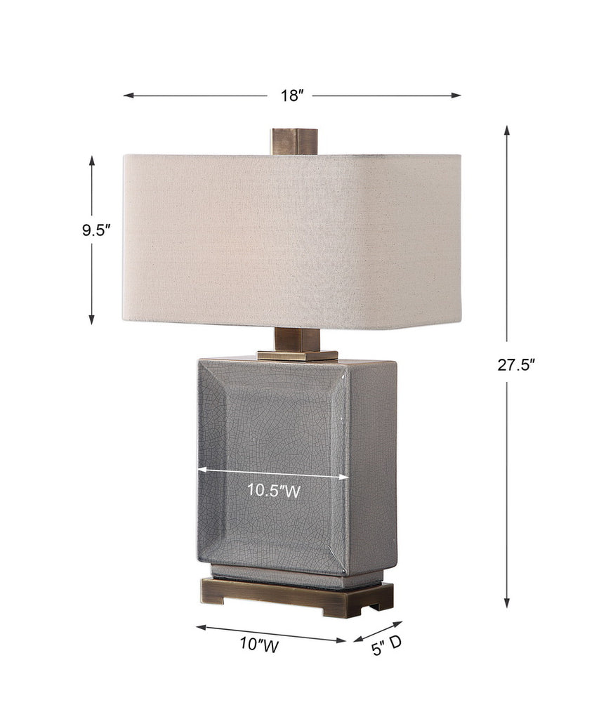 Uttermost Abbot Crackled Gray Table Lamp