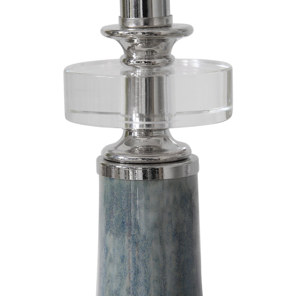 Uttermost Piers Mottled Blue Buffet Lamp