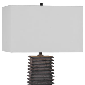 Uttermost Sanderson Metallic Charcoal Table Lamp