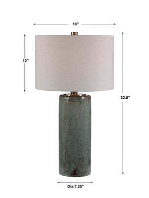 Uttermost Callais Crackled Aqua Table Lamp