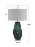 Uttermost Esmeralda Green Glass Table Lamp