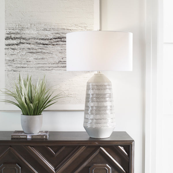 Uttermost Rewind Gray Table Lamp