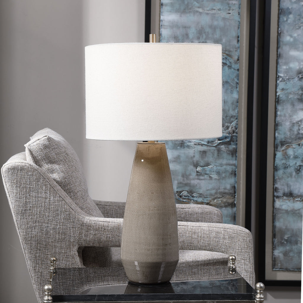 Uttermost Volterra Taupe-Gray Table Lamp
